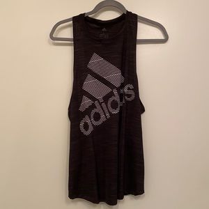 Black and white adidas dry fit tank top- large